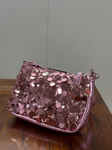 Sunset Blossom Structured Leather Handbag Angle 2 - Detailed OEM Bag View